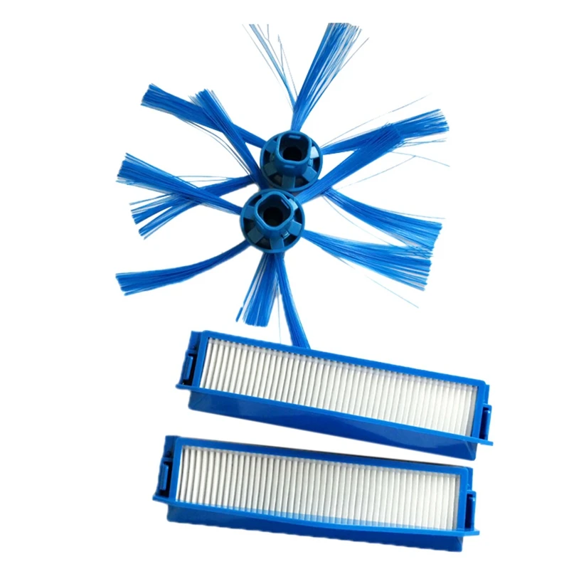 2 шт. Hepa фильтр + боковые щетки комплект для Philips Fc8007 Fc8792 Fc8794 Fc8796 пылесос запасные