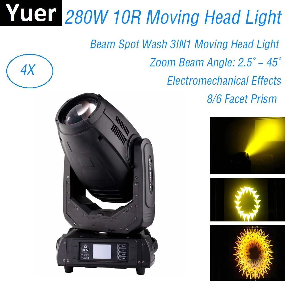 4PCS Lights + 1PCS Flight Case 280W 10R Beam /Spot /Wash 3IN1 Light DMX512 Moving Head Light DJ /Bar /Show /Stage Light Effect
4PCS Lights + 1PCS Flight Case 280W 10R Beam /Spot /Wash 3IN1 Light DMX512 Moving Head Light DJ /Bar /Show /Stage Light Effect