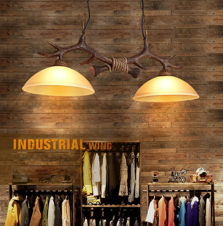 Vintage Retro Loft Industrial Wind Resin Deer Antlers Iron Chain Pendant Light with Glass Shade for Bar Restaurant Cafe
Vintage Retro Loft Industrial Wind Resin Deer Antlers Iron Chain Pendant Light with Glass Shade for Bar Restaurant Cafe