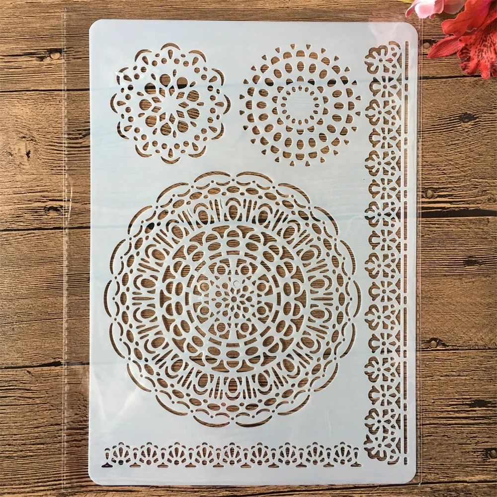 A4 Circle Round Floral Edge DIY Craft Layering Stencils Painting Scrapbooking Stamping Embossing Album Paper Card Template
A4 Circle Round Floral Edge DIY Craft Layering Stencils Painting Scrapbooking Stamping Embossing Album Paper Card Template