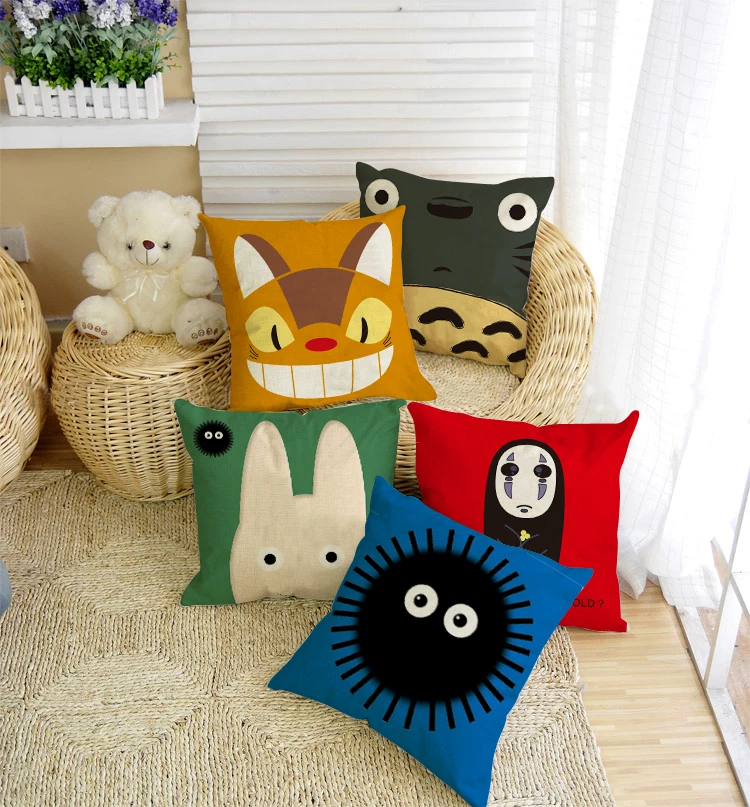Totoro pillow cover, Japanese cute cartoon creative Hayao Miyazaki Totoro series throw pillow cover wholesale
Totoro pillow cover, Japanese cute cartoon creative Hayao Miyazaki Totoro series throw pillow cover wholesale