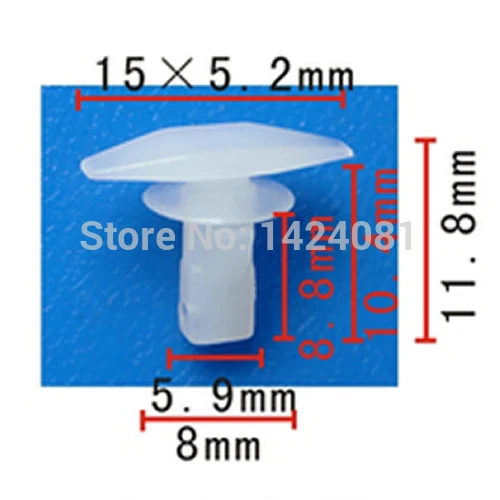 500x OEM Nylon Fastener Rivet Retainer Clip Weatherstrip for Toyota 67868-89101 67867-28030 67867-89103 for Mazda G031-58-762
500x OEM Nylon Fastener Rivet Retainer Clip Weatherstrip for Toyota 67868-89101 67867-28030 67867-89103 for Mazda G031-58-762
