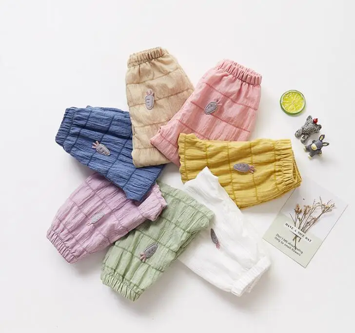 New 7 Colors Bloomers Girls Breaking Summer Children's anti-mosquito Pants Linen Loose Home Pants Kids Casual Vestidos Infantil
New 7 Colors Bloomers Girls Breaking Summer Children's anti-mosquito Pants Linen Loose Home Pants Kids Casual Vestidos Infantil