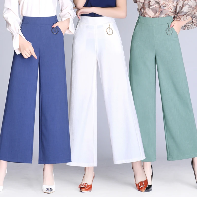 summer plus size woman Work pants new high waist wide leg pants female Korean of the thin Straight pants wide leg trousers
summer plus size woman Work pants new high waist wide leg pants female Korean of the thin Straight pants wide leg trousers
