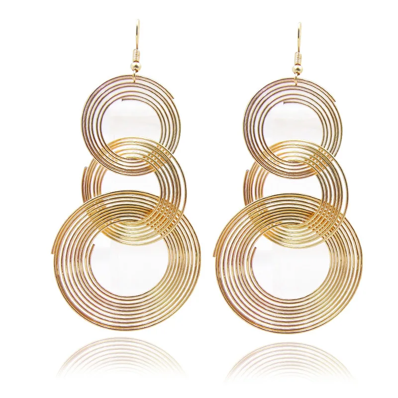 RscvonM Punk Gold Colour Big Geometric 3 Circle Metal Long Dangle Earrings For Women Bohemian Party Exaggerated Fashion Jewelry
RscvonM Punk Gold Colour Big Geometric 3 Circle Metal Long Dangle Earrings For Women Bohemian Party Exaggerated Fashion Jewelry