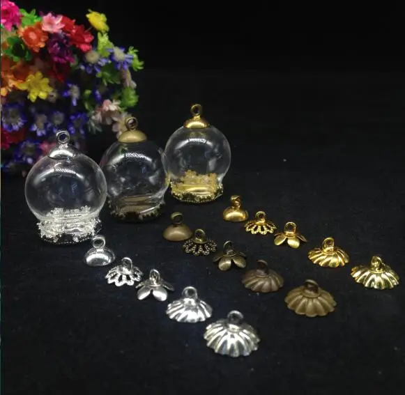 100pcs 20*15mm clear glass globe flower tray 8mm cap set glass wishing bottle vial pendant necklace diy glass cover dome jars
100pcs 20*15mm clear glass globe flower tray 8mm cap set glass wishing bottle vial pendant necklace diy glass cover dome jars