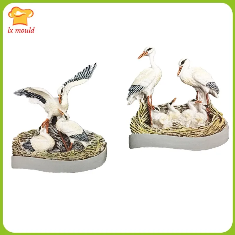New baking love bird mold white dew bird cake decoration silicone baking DIY tools
New baking love bird mold white dew bird cake decoration silicone baking DIY tools