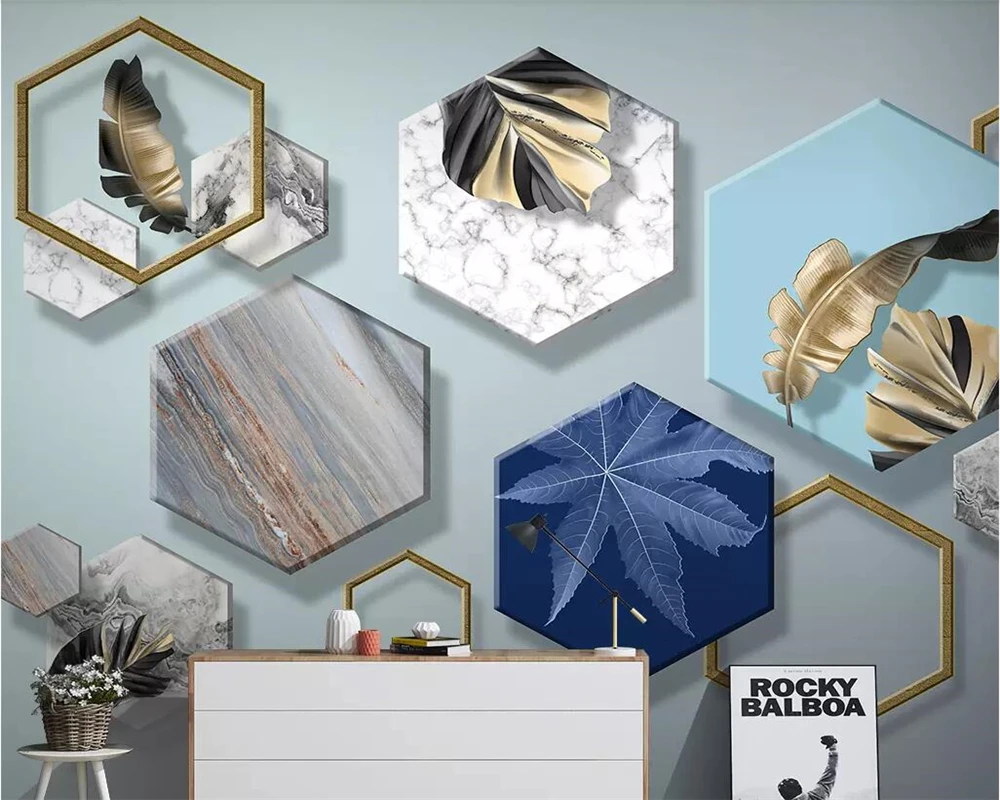 beibehang Custom wallpaper Nordic modern minimalist three-dimensional geometric stone pattern golden plant leaf background
beibehang Custom wallpaper Nordic modern minimalist three-dimensional geometric stone pattern golden plant leaf background