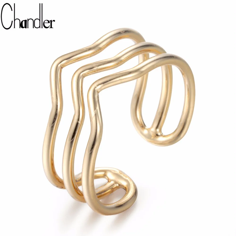 Chandler New 3 Wire Geometry Ring For Fingers Open Gold Color Punk Boho 3 Line Rings For Women Wedding band
Chandler New 3 Wire Geometry Ring For Fingers Open Gold Color Punk Boho 3 Line Rings For Women Wedding band