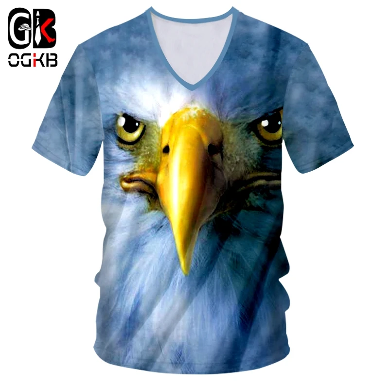 OGKB T-shirt Men's New V Short Sleeve Loose 3D Tshirt Printing Yellow eagle Casual Big Size Attire Homme T Shirt Wholesale Lots
OGKB T-shirt Men's New V Short Sleeve Loose 3D Tshirt Printing Yellow eagle Casual Big Size Attire Homme T Shirt Wholesale Lots