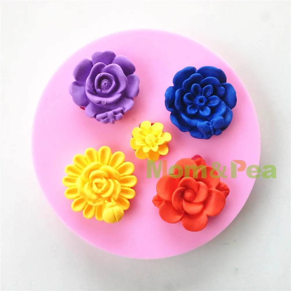 Mom&Pea 0587 Free Shipping 5-flower Shaped Silicone Mold Cake Decoration Fondant Cake 3D Mold
Mom&Pea 0587 Free Shipping 5-flower Shaped Silicone Mold Cake Decoration Fondant Cake 3D Mold