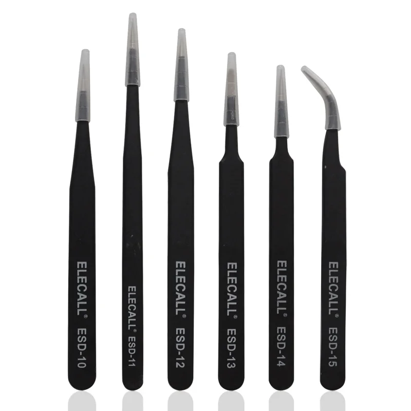 6pcs/1lot Resists Corrosion Anti-static for Precision working and Electric Maintenance Straight Curved Tweezers
6pcs/1lot Resists Corrosion Anti-static for Precision working and Electric Maintenance Straight Curved Tweezers