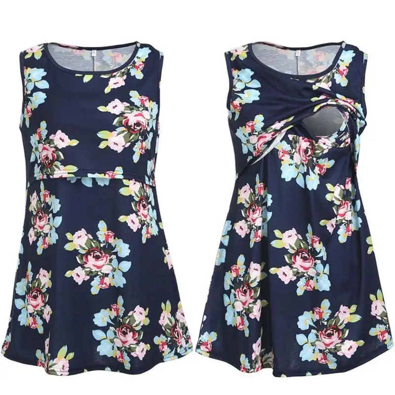 Summer Nursing T-shirt Maternity Tops Breastfeeding Print T-shirts Sleeveless Tees Pregnancy Feeding Floral Pregnant Clothing
Summer Nursing T-shirt Maternity Tops Breastfeeding Print T-shirts Sleeveless Tees Pregnancy Feeding Floral Pregnant Clothing