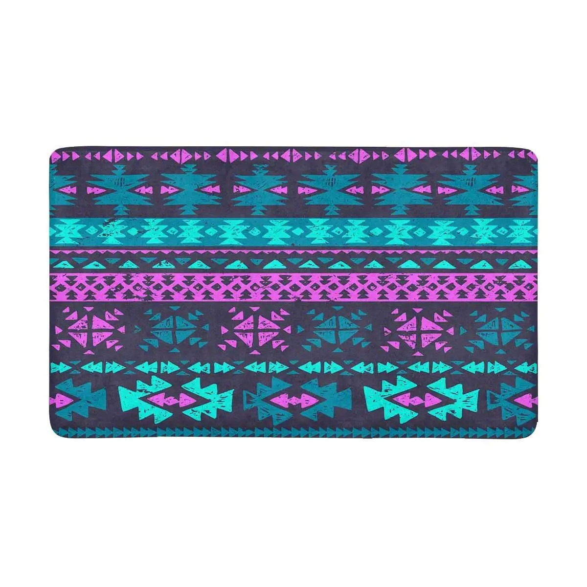 Неоновый цвет этнический хипстер Navajo Aztec домашний коврик для входной двери