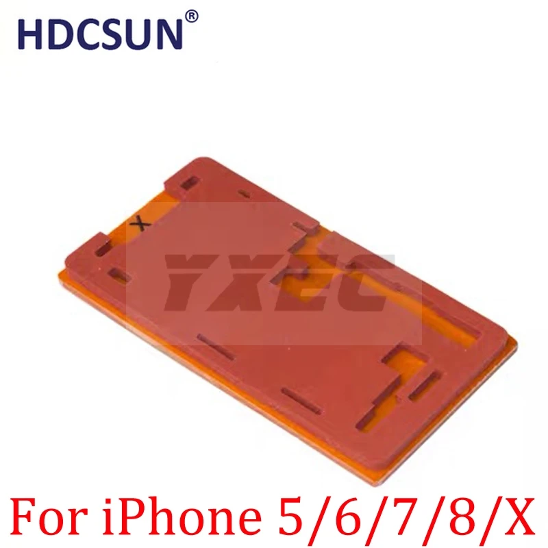 HDCSUN коврик для ламинирования iphone X 8 7 6s 6 Plus 5 5S 5C Переднее стекло с рамкой