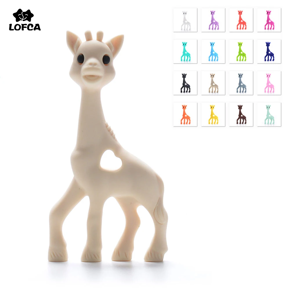 Силиконовый Прорезыватель жирафа Мягкий 1 шт. детская игрушка для прорезывания
