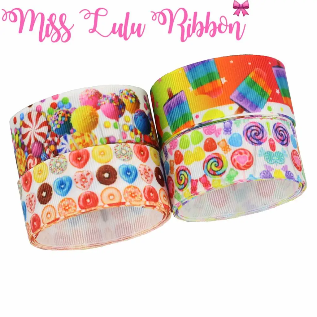 16mm-75mm Sweet Doughnut Lollipop Ice Cream Printed Grosgrain/Foe Ribbon Hair Band Making 50yards/roll DIY Party Gift
16mm-75mm Sweet Doughnut Lollipop Ice Cream Printed Grosgrain/Foe Ribbon Hair Band Making 50yards/roll DIY Party Gift