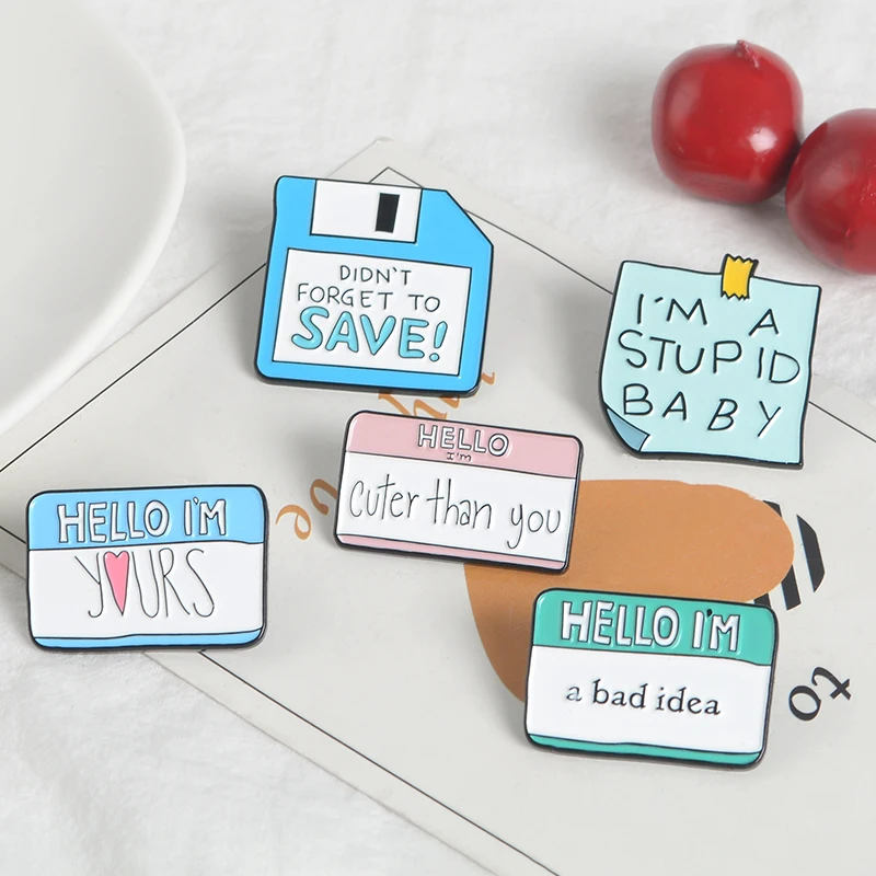 Funny Text Pins Save icon Sticky Notes Memo Paper Lapel Pins Fashion Quotes Text Badges Brooches For Women Men Denim Enamel Pins
Funny Text Pins Save icon Sticky Notes Memo Paper Lapel Pins Fashion Quotes Text Badges Brooches For Women Men Denim Enamel Pins