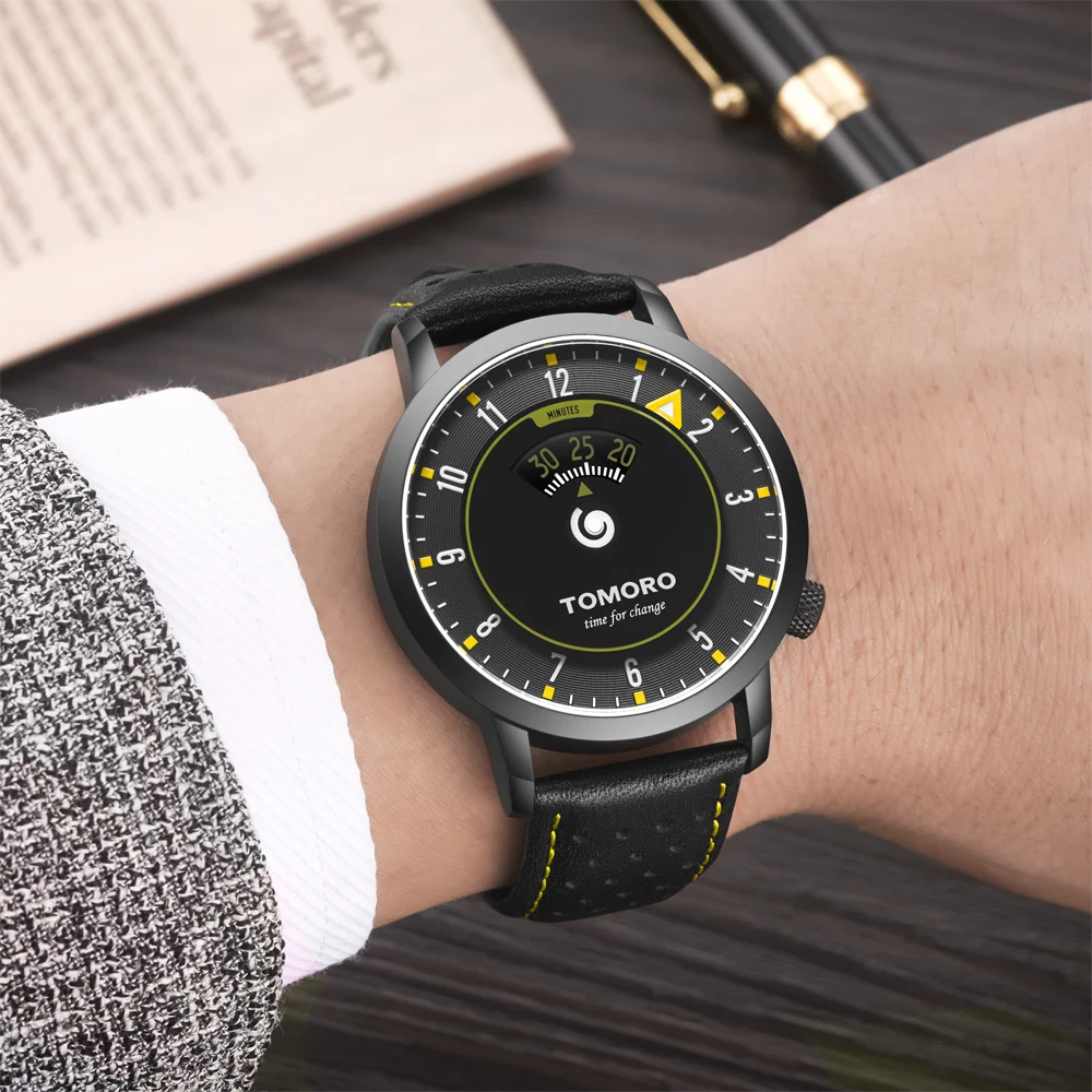 TOMORO New Time Speed Indicator Inspired Creative Watch Unique fashion Casual Men Leather Sports Gift Quartz Watches relogio
TOMORO New Time Speed Indicator Inspired Creative Watch Unique fashion Casual Men Leather Sports Gift Quartz Watches relogio