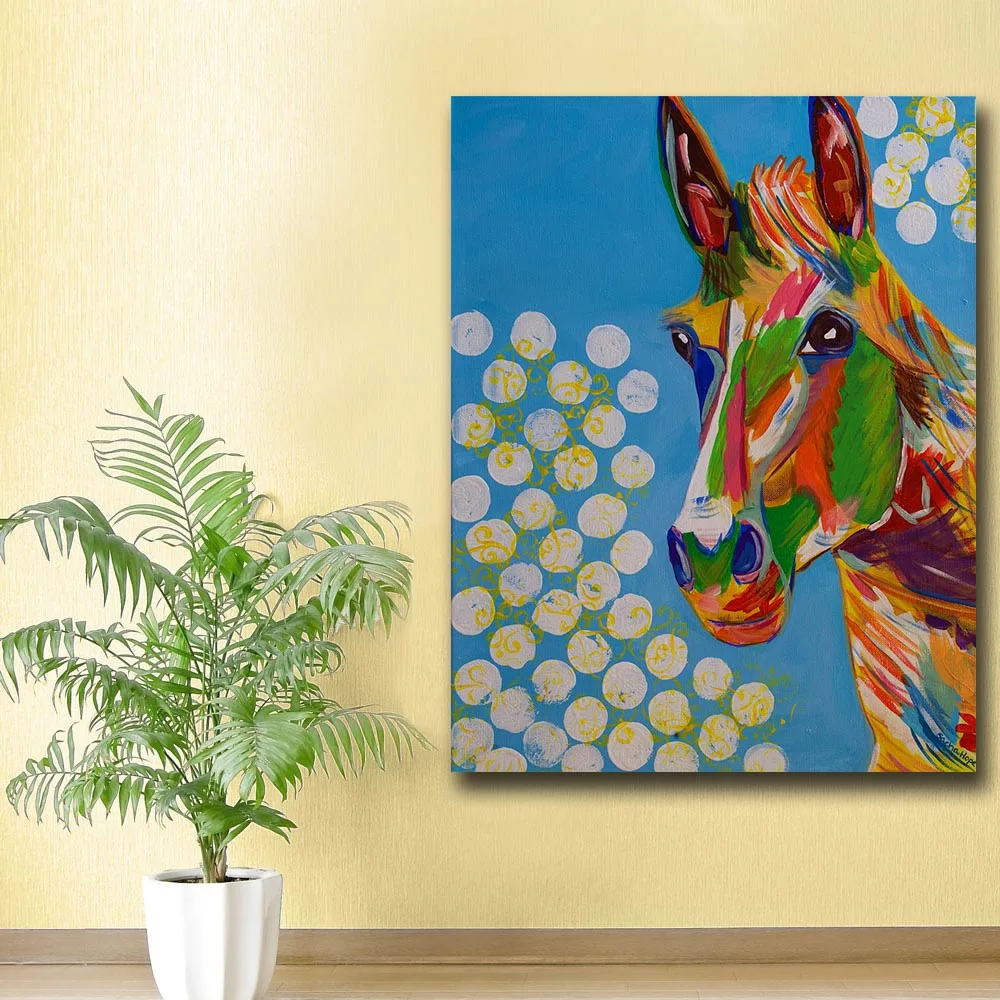 Wall Art Colorful Horse Pop Art Animal Oil Painting For Living Room Home Decor Oil Painting on Canvas Wall Painting Unframed
Wall Art Colorful Horse Pop Art Animal Oil Painting For Living Room Home Decor Oil Painting on Canvas Wall Painting Unframed