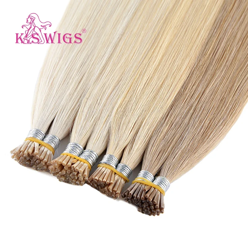 K.S WIGS Double Drawn I Tip Human Hair Extensions Straight Pre bonded Fusion Remy Hair 20'' 28'' 1g/s
K.S WIGS Double Drawn I Tip Human Hair Extensions Straight Pre bonded Fusion Remy Hair 20'' 28'' 1g/s