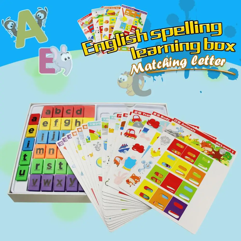 New Arrival learning English Word Matching Letter English Spelling Learning Word Cards with Colorful Puzzles Educational Toys
New Arrival learning English Word Matching Letter English Spelling Learning Word Cards with Colorful Puzzles Educational Toys