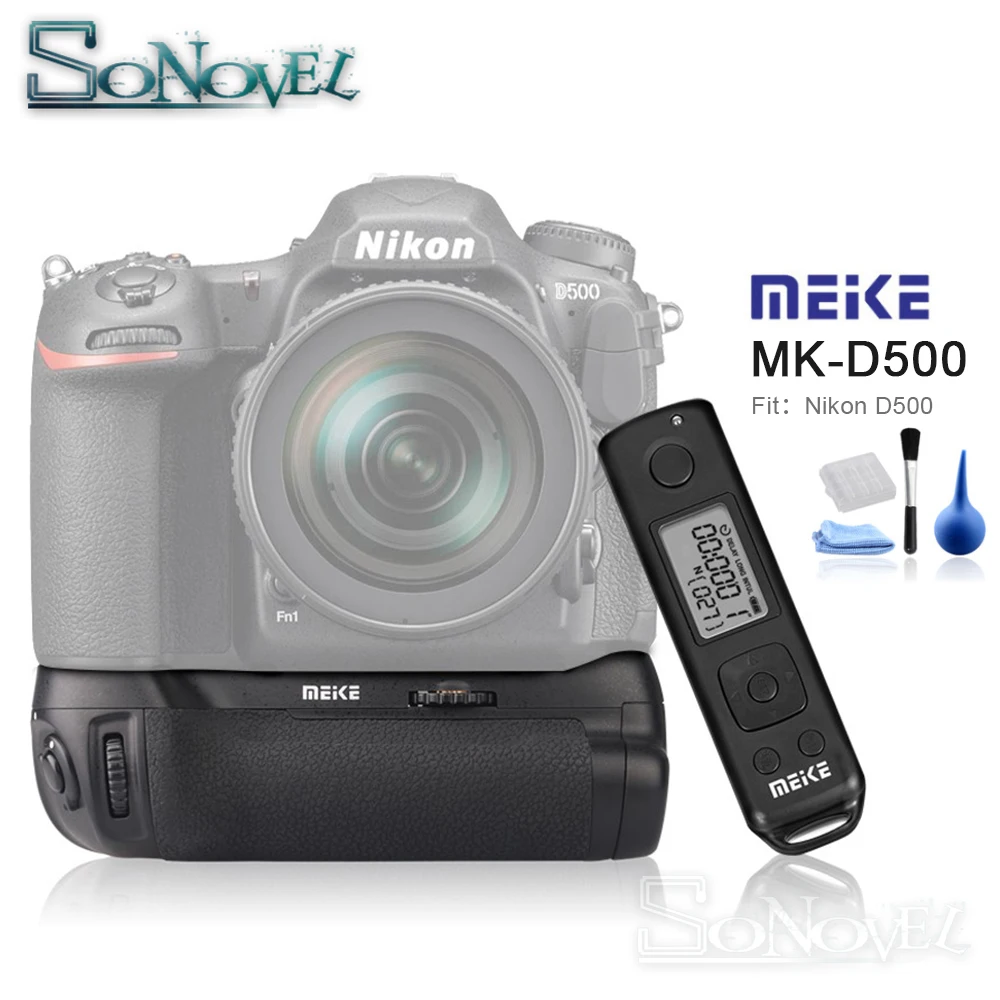 Вертикальный батарейный блок Meike MK-D500 Pro, Встроенный пульт дистанционного управления 2,4 ГГц FSK для камеры Nikon D500, как MB-D17
Вертикальный батарейный блок Meike MK-D500 Pro, Встроенный пульт дистанционного управления 2,4 ГГц FSK для камеры Nikon D500, как MB-D17