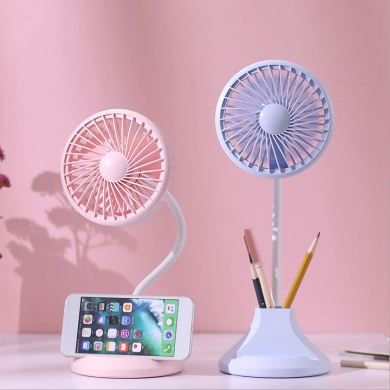 Usb Rechargeable Desktop Desk Lamp Fan Student Learning Multi-Function Pen Holder Table For Home Office Best Gift | Бытовая техника