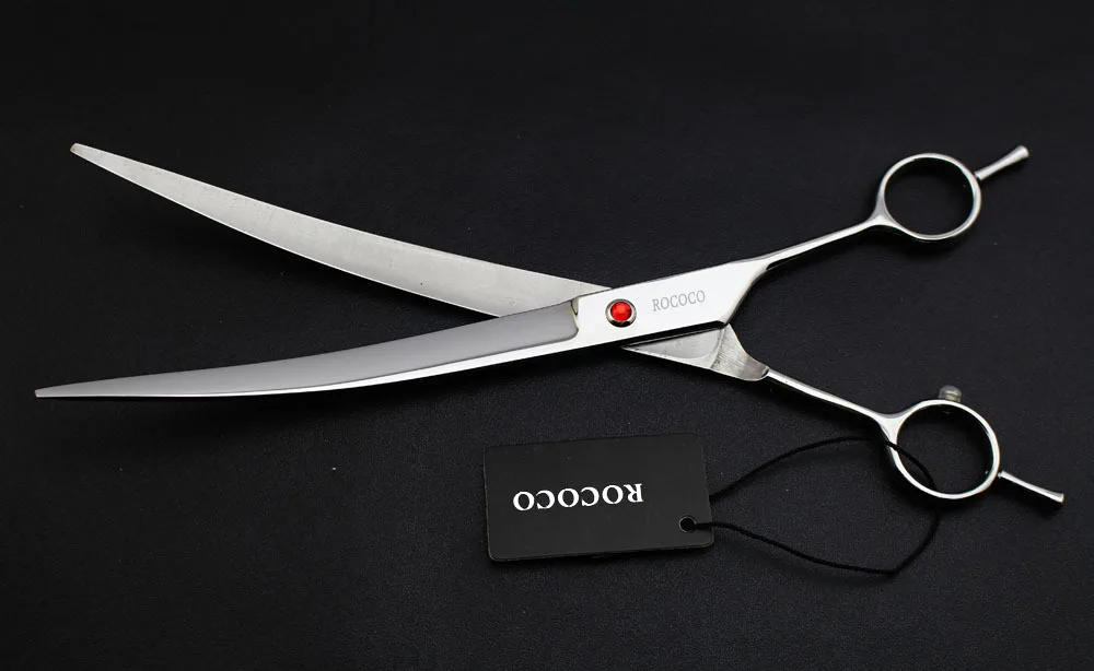 Professional 9inch Stainless Double Tail Pet Curved Scissor Dog Cat Hair Cut Scissor Hairdressing Style Grooming Shear Clipper