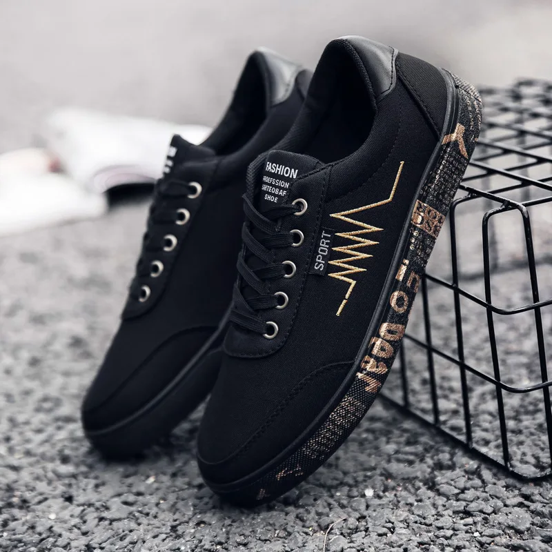 Fashion Printed Canvas Shoes Men Sneakers Low top Black Shoes Lace-up Men's Casual Flats Shoes Male Brand Canvas Sneakers
Fashion Printed Canvas Shoes Men Sneakers Low top Black Shoes Lace-up Men's Casual Flats Shoes Male Brand Canvas Sneakers