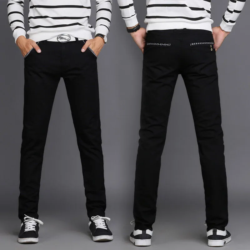 Men's Slim Fit Straight Leg Trousers Solid Color Stretch Skinny Pencil Business Pants Hot Sale New Design Casual Men Trousers
Men's Slim Fit Straight Leg Trousers Solid Color Stretch Skinny Pencil Business Pants Hot Sale New Design Casual Men Trousers