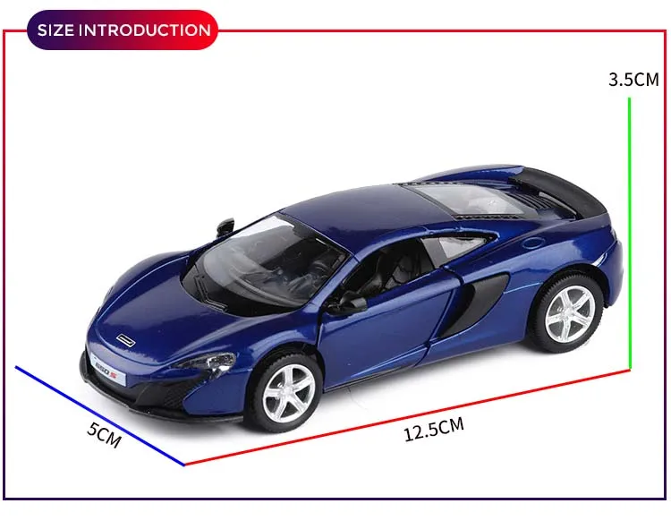 Модель автомобиля Mclaren 1/36 S из сплава модель металлического игрушка для детей