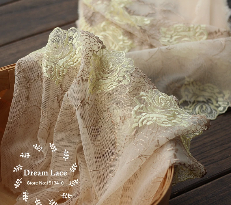 2yards/lot 19cm wide Embroidered Tulle Lace trim mesh French Lace Fabric~Lace Ribbon~beautiful~
2yards/lot 19cm wide Embroidered Tulle Lace trim mesh French Lace Fabric~Lace Ribbon~beautiful~