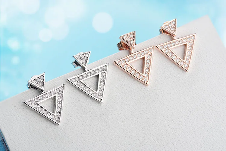 Elegant Triangle Shiny Cz Zircon 925 Sterling Silver Ladies`stud Earrings Jewelry For Women Anti Allergy Wholesale Student Girls
Elegant Triangle Shiny Cz Zircon 925 Sterling Silver Ladies`stud Earrings Jewelry For Women Anti Allergy Wholesale Student Girls
