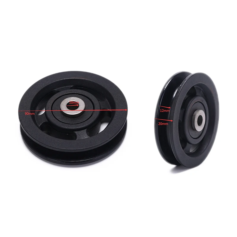 Bearing Pulley 50mm / 90mm Wearproof Nylon Bearing Pulley Wheel Cable Gym Universal Fitness Equipment Part
Bearing Pulley 50mm / 90mm Wearproof Nylon Bearing Pulley Wheel Cable Gym Universal Fitness Equipment Part