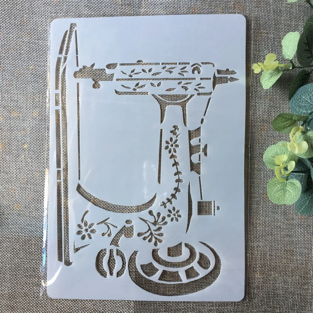 A4 Sewing Machine DIY Layering Stencils Painting Scrapbook Coloring Embossing Album Decorative Paper Card Template
A4 Sewing Machine DIY Layering Stencils Painting Scrapbook Coloring Embossing Album Decorative Paper Card Template