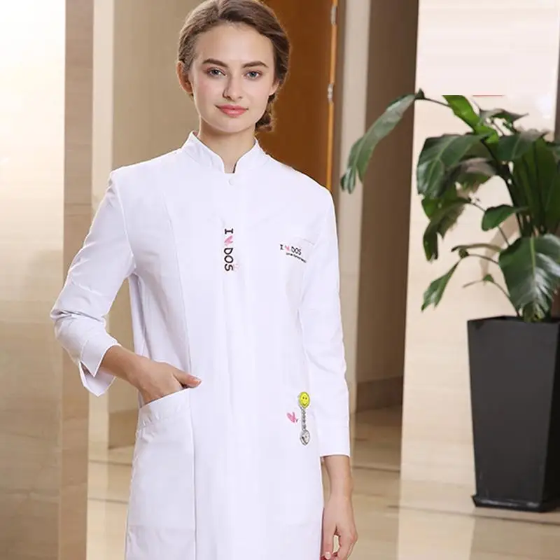 Белая униформа на заказ новинка весны 2020 рабочая одежда для салона красоты