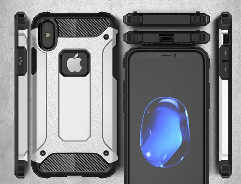 Прочный гибридный жесткий противоударный защитный чехол для телефона iPhone XS MAX XR Xs