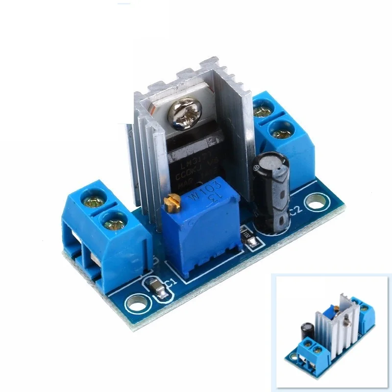 

2 PCS LM317 DC-DC Converter Buck Step Down Circuit Board Module Linear Regulator LM317 Adjustable Voltage Regulator Power Supply