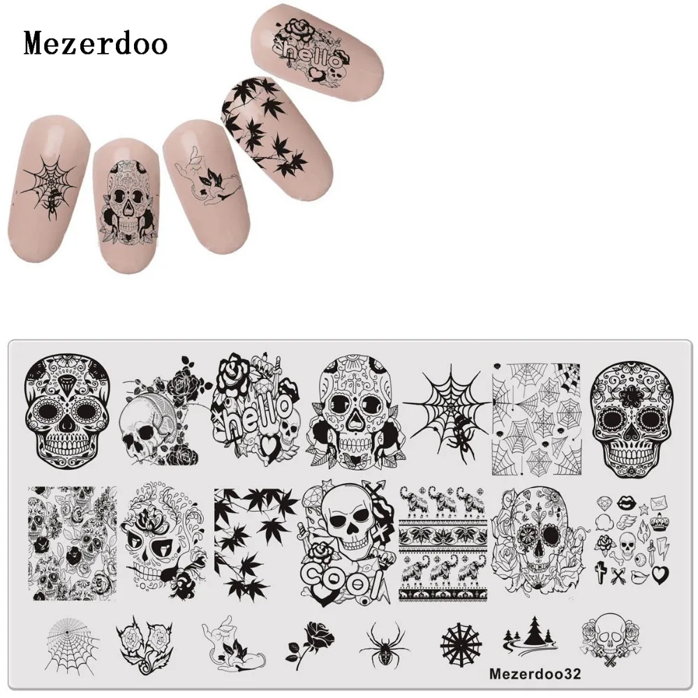 Skull and Spider Web Series Nail Art Stamping Template Rectangle 12*6cm Manicure Nail Art Image Plate
Skull and Spider Web Series Nail Art Stamping Template Rectangle 12*6cm Manicure Nail Art Image Plate