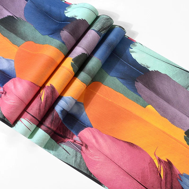 Southeast Asian style personality fashion color feather wall paper Nordic minimalist TV background 3d wallpaper behang
Southeast Asian style personality fashion color feather wall paper Nordic minimalist TV background 3d wallpaper behang