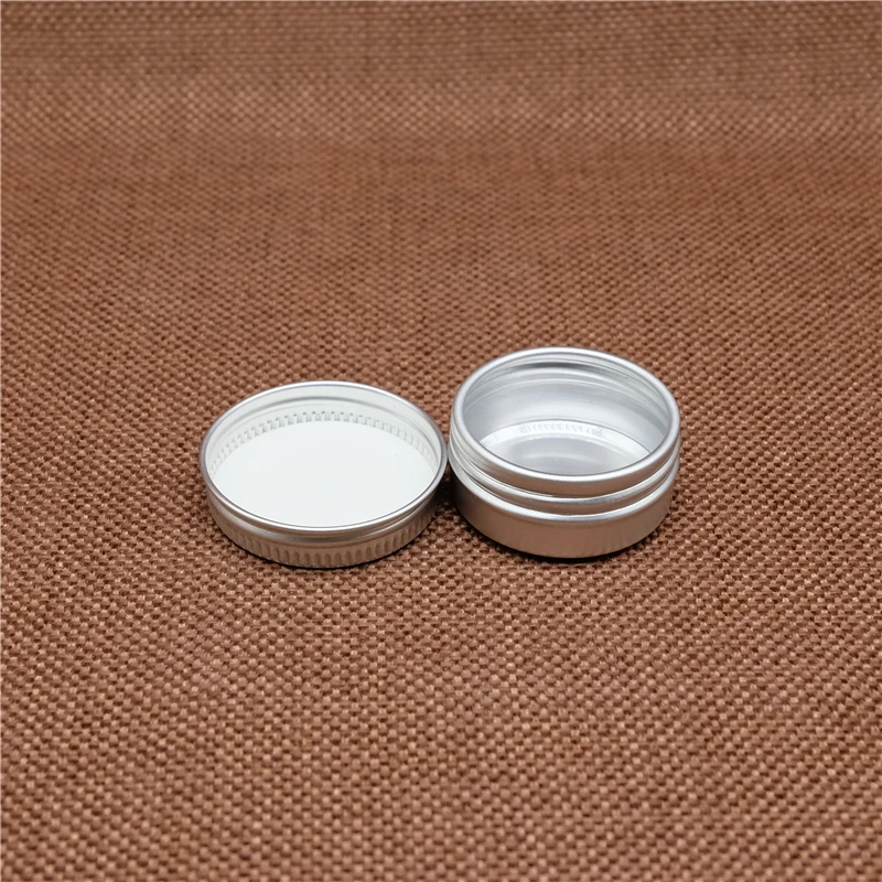 

10g Lip Balm Small Jar Refillable Cosmetic Eye Cream Aluminum Container Batom Travel set Tins Empty Silver Bottles