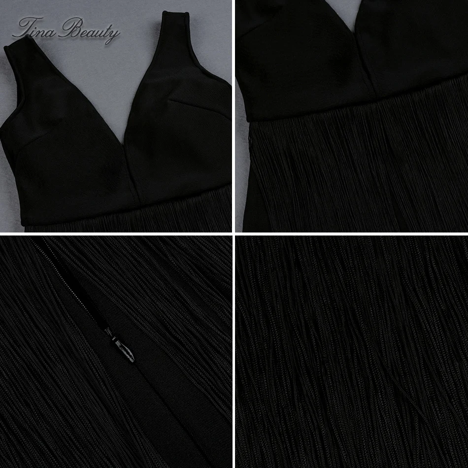 Tina Beauty Sexy Deep V Neck Sleeveless Long Tassel Dress Womens Bare Back Elegance Fringe Maxi Dress Evening Party Dresses
Tina Beauty Sexy Deep V Neck Sleeveless Long Tassel Dress Womens Bare Back Elegance Fringe Maxi Dress Evening Party Dresses