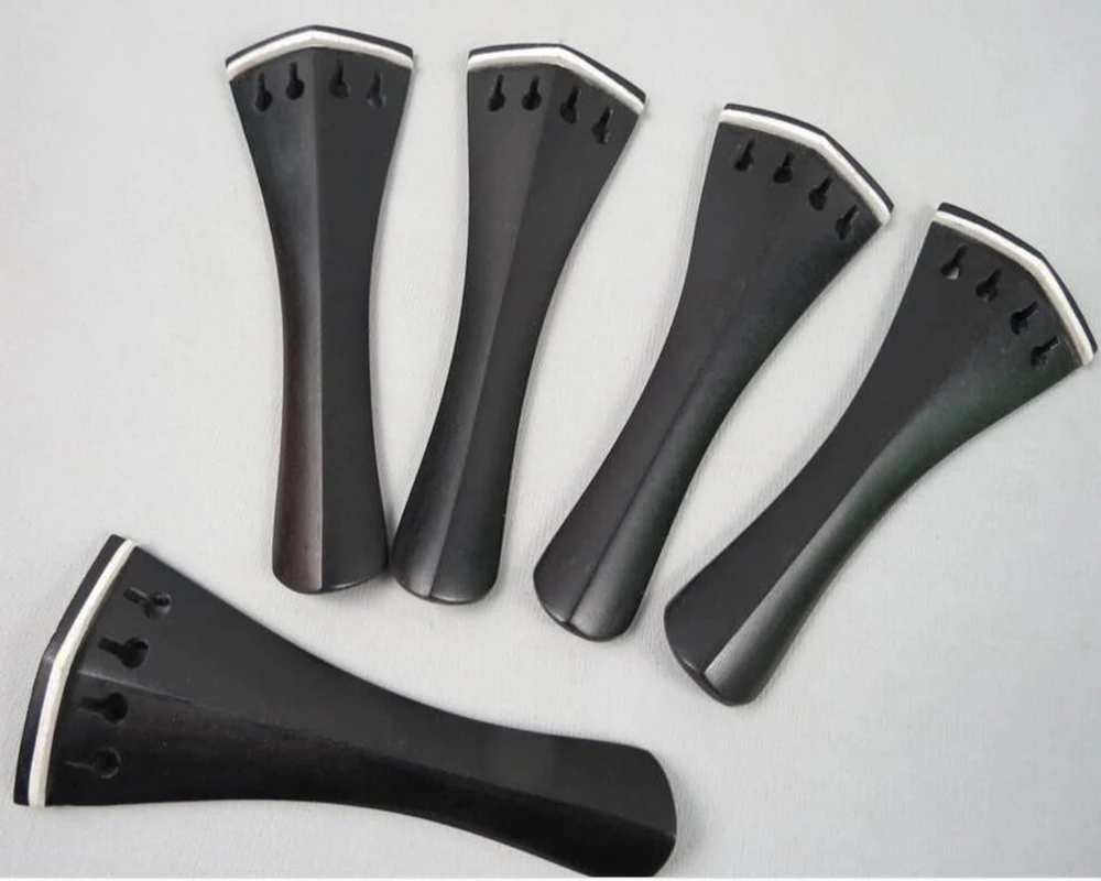 Violin part,5pcs Ebony violin tailpieces 4/4 
Violin part,5pcs Ebony violin tailpieces 4/4