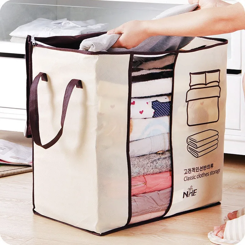 Portable Non-woven Clothes Storage Bag Organizer 45.5*51*29cm Folding Closet Organizer for Pillow Quilt Blanket Bedding
Portable Non-woven Clothes Storage Bag Organizer 45.5*51*29cm Folding Closet Organizer for Pillow Quilt Blanket Bedding