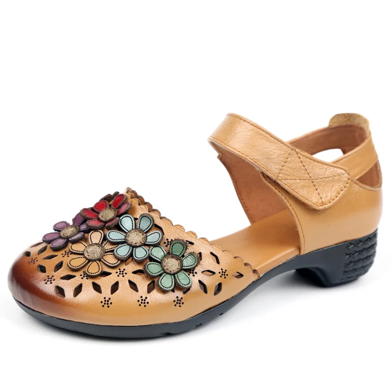 New Summer Retro Hollow Cowhide Leather Sandals Comfortable Soft Women Shoes Flower Flat Shoes Woman Shoes Fashion Sandals
New Summer Retro Hollow Cowhide Leather Sandals Comfortable Soft Women Shoes Flower Flat Shoes Woman Shoes Fashion Sandals