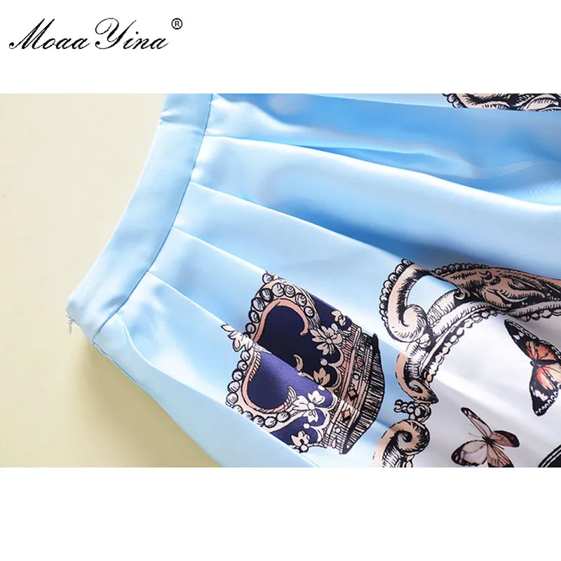 MoaaYina High quality Fashion Runway Set Spring Women Long sleeve Print Lovely Elegant Blouse+ Pleated Half skirt Two-piece suit
MoaaYina High quality Fashion Runway Set Spring Women Long sleeve Print Lovely Elegant Blouse+ Pleated Half skirt Two-piece suit