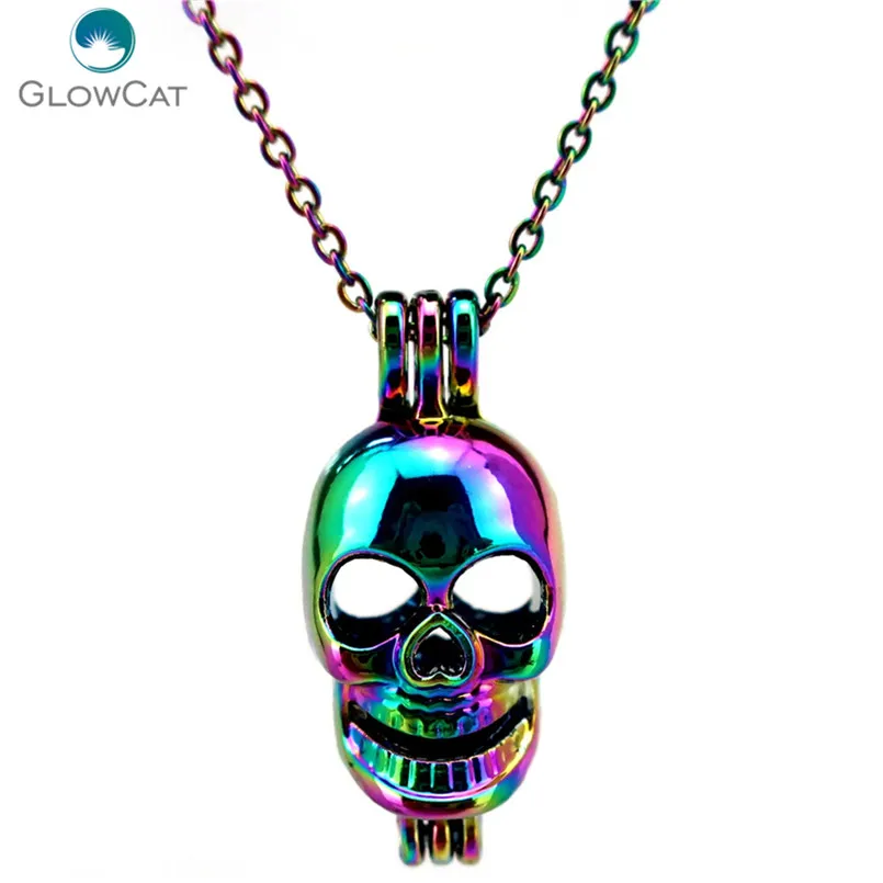 C60 COLORS Skeleton Skull Pearl Cage Necklace 18" Aroma Essential Oil Diffuser Locket Necklace
C60 COLORS Skeleton Skull Pearl Cage Necklace 18" Aroma Essential Oil Diffuser Locket Necklace