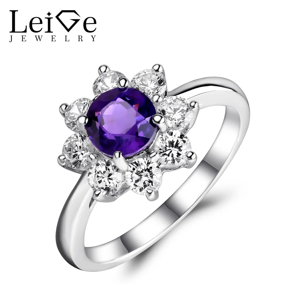 Leige Jewelry Genuine Amethyst Ring Silver 925 Jewelry Round Cut Purple Gemstone Engagement Wedding Rings for Women Valentine
Leige Jewelry Genuine Amethyst Ring Silver 925 Jewelry Round Cut Purple Gemstone Engagement Wedding Rings for Women Valentine