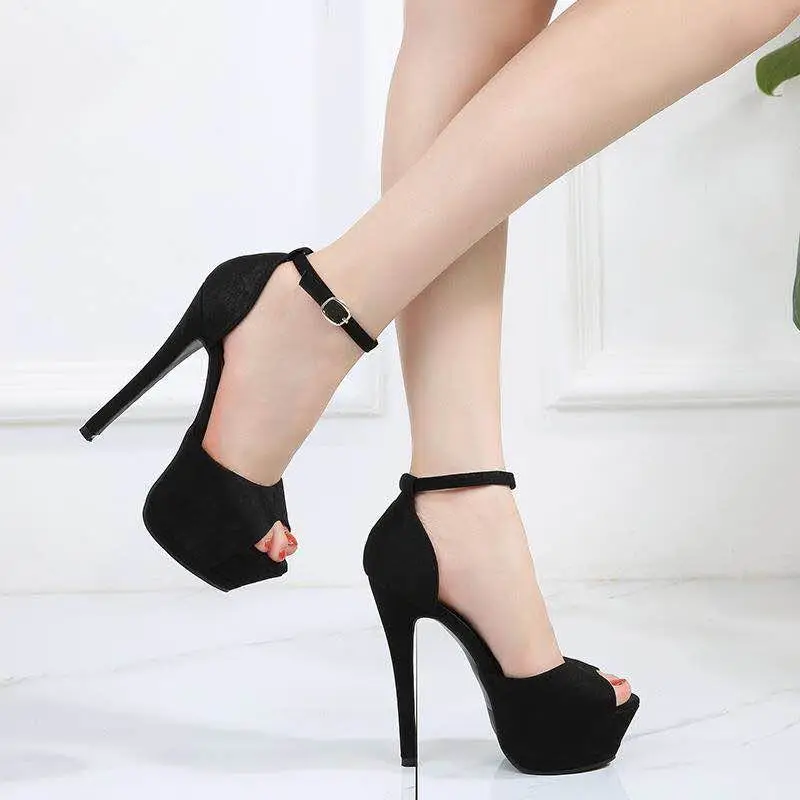 High-heeled Women's Summer Sandals Platform Fashionable Peep Toe Female Sandals Shoes
High-heeled Women's Summer Sandals Platform Fashionable Peep Toe Female Sandals Shoes